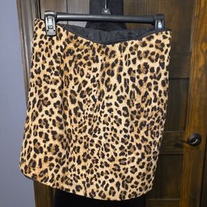 Zara Animal Print Mini Skirt